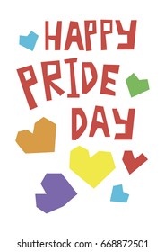 Poster on the theme of the holiday and the pride of love