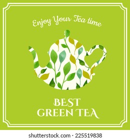 Poster on theme tea. Tradition of teatime.
