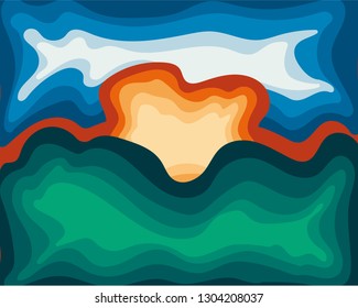 poster on the wall screen saver abstract background dawn landscape