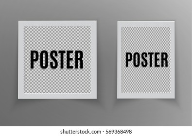 The poster on the wall.transparent background vector illustration.