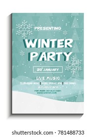 Poster on winter party on 21st january.