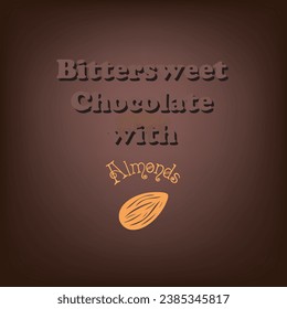 Poster for one of the varieties of sweets - Bittersweet Chocolate with Almonds