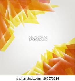 poster with orange ice shards in a semicircle