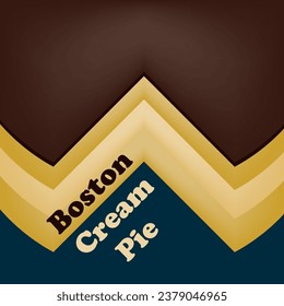 Poster for an original dessert from Boston - Boston Cream Pie