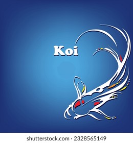 Poster for ornamental fish Koi.