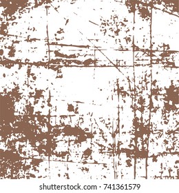 poster paint brown spray. banner sketch brown scratches. chocolate grunge texture. coffee and white background pattern. abstract vector illustration.