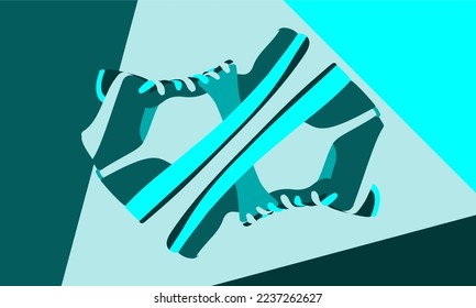 Poster of a pair of aqua shoes