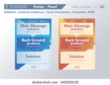 POSTER & PANEL Design Template, Exhibition , Academic conference, Poster Presentation, Convention, MICE, logical thinking, Storytelling