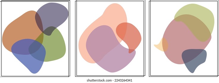 Poster pastel abstract shape form