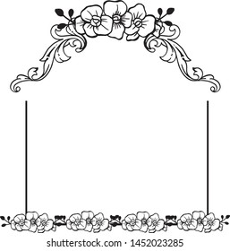 Poster for pattern of flower frame. Vector