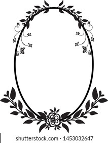 Poster for pattern ornamental decorative flower frame. Vector