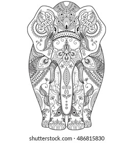 Poster with patterned elephant