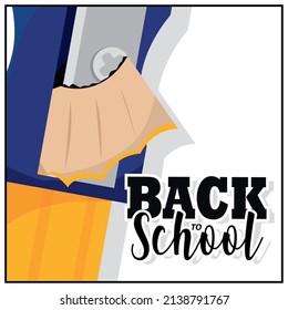 Posterstiftschärfer zurück zur Vektorgrafik der Schule