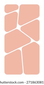 Marco de la foto del cartel con la composición redondeada del mosaico en formato de la Vertical 1:2 en fondo transparente