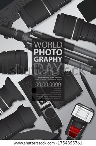 Poster Photography Day Design Template Vector Illustration