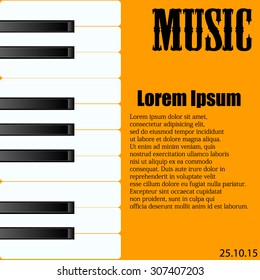  poster with piano keys vector illustration