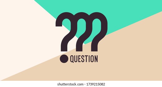 A poster with a picture of a question mark. Frame for placing your text and design.