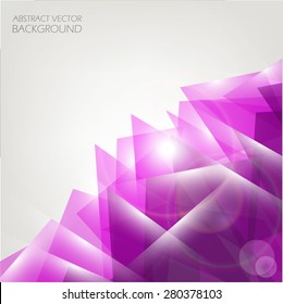 poster with pink ice shards in a semicircle