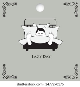 Poster for a popular day of rest in August - Lazy Day
