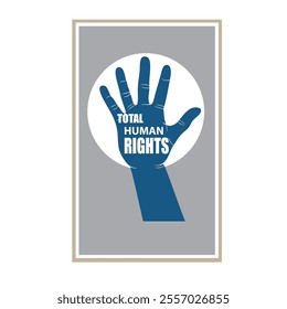 Poster popularizing human rights. Vector illustration