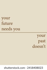 Poster with positive social media quotes, motivation posters on trendy abstract background in neutral colors.