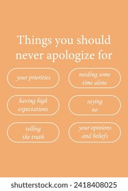 Poster with positive social media quotes, motivation posters on trendy abstract background in neutral colors.