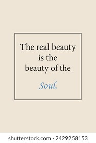 Poster with positive social media quotes, motivation posters on trendy abstract background in neutral colors, vector illustration