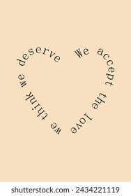 Poster with positive social media quotes, motivation posters on trendy abstract background in neutral colors, vector illustration