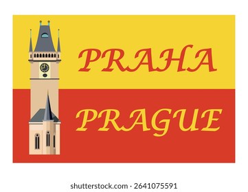 Poster Prague (Czech Republic). Vector illustration