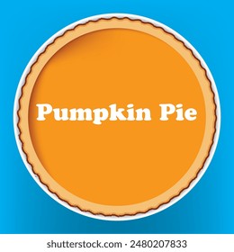 Póster de Pumpkin Pie - un pastel tradicional con calabaza como ingrediente principal