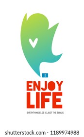 Poster Quote "Enjoy Life". Vector Illustration