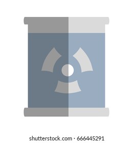 poster with radiation symbol of danger