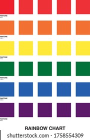 Poster Rainbow Chart. Color Square Grid. Color Pantone Chart. Love Wins. Gay Pride