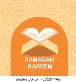 poster ramadan with background retro