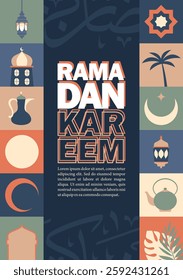 Poster Ramadan Kareem to celebrate a holy month for Moslem around the world