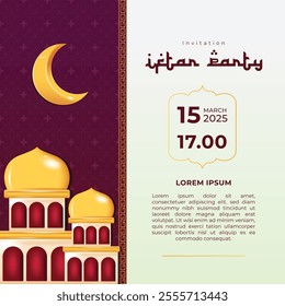 a poster for the ramadan with purple background