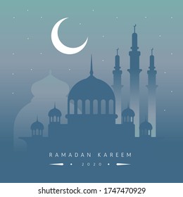 Das Poster von Rmadan mit Vektorgrafik-Stil.