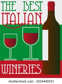 poster recommending the best Italian wineries