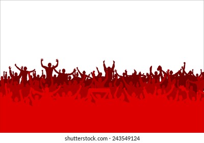 Poster of red fans