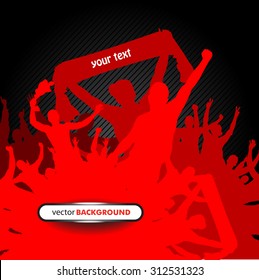 Poster of red fans