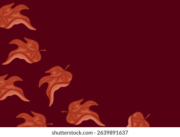 poster with a red leaf from a deciduous tree, namely a maple, on a red background, for Canada Day or autumn designs