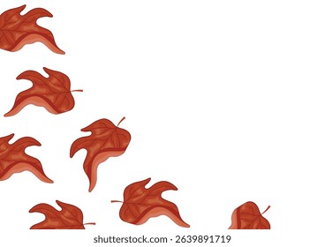 poster with a red leaf from a deciduous tree, namely a maple, without a background, for Canada Day or autumn designs