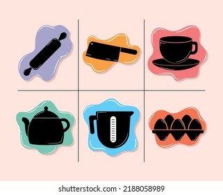 poster of restaurant items set
