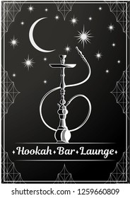 
Poster for restaurants, bars, cafes in the decorative style of dark colors