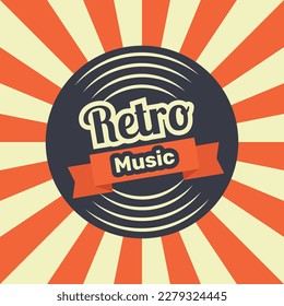 Poster for retro music festival. - Vector.