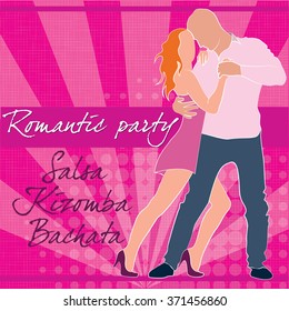 A poster for a romantic salsa party