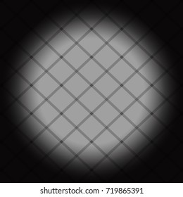 poster round gray squares chess. banner grey circle. abstract black background pattern. monochrome grunge texture. halftone effect. vector illustration