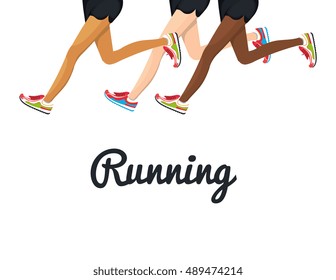poster running legs design isolated