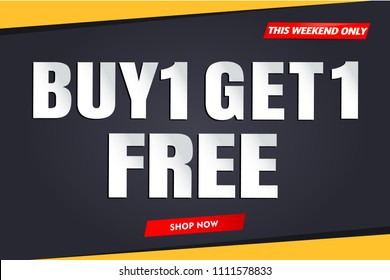 poster sale buy 1 get 1 free banner