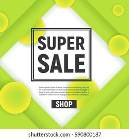   Poster sale with frame template for website, flyer